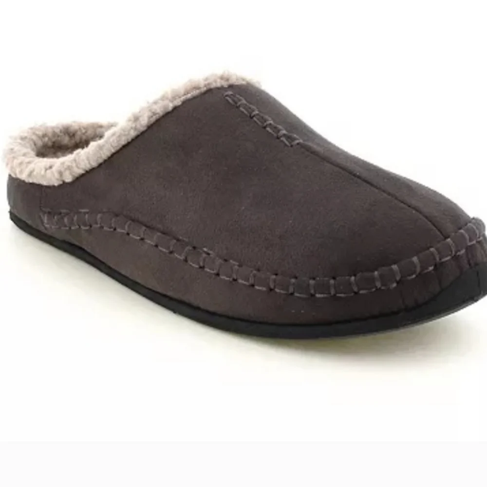 Deer Stags Slipperooz Men's Nordic Indoor Outdoor‎ Slippers Grey Size 8 Men New